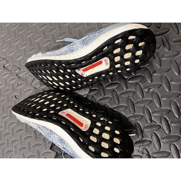 Adidas Mens Ultra Boost Uncaged Gray Light Blue Running Shoes Sneakers Sz 7.5 - Picture 6 of 7